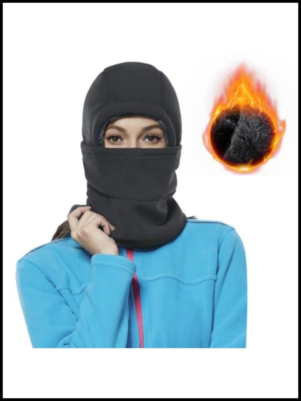 Winter Ski Mask Fleece Balaclava Neck Warmer for Men Women